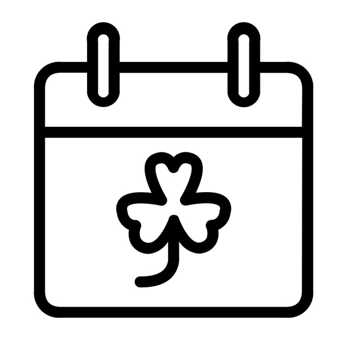See more icon inspiration related to calendar, clover, st patrick, time and date, cultures, shamrock and celebration on Flaticon.