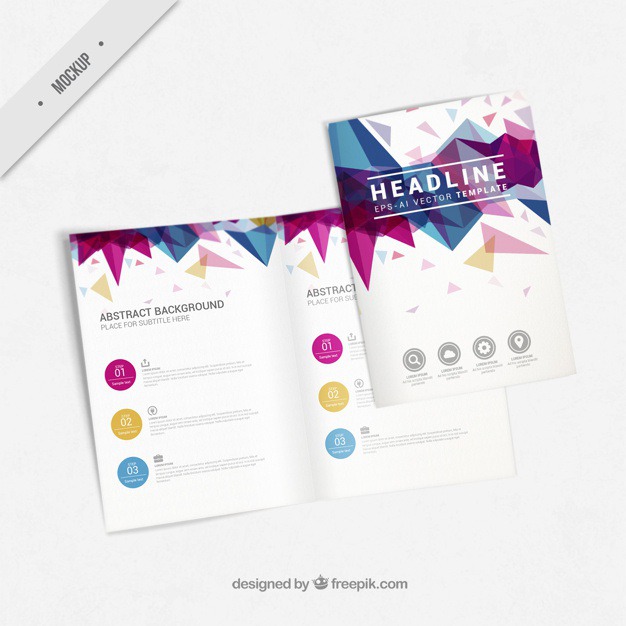Flyer mockup with abstract shapes Free Psd. See more inspiration related to Brochure, Flyer, Mockup, Business, Abstract, Template, Geometric, Shapes, Leaflet, Text, Flyer template, Stationery, Corporate, Mock up, Company, Modern, Booklet, Polygonal, Information, Geometric shapes, Triangles, Abstract shapes, Low poly, Up, Geometrical, Stylish, Low, Mock and Geometrical shapes on Freepik.