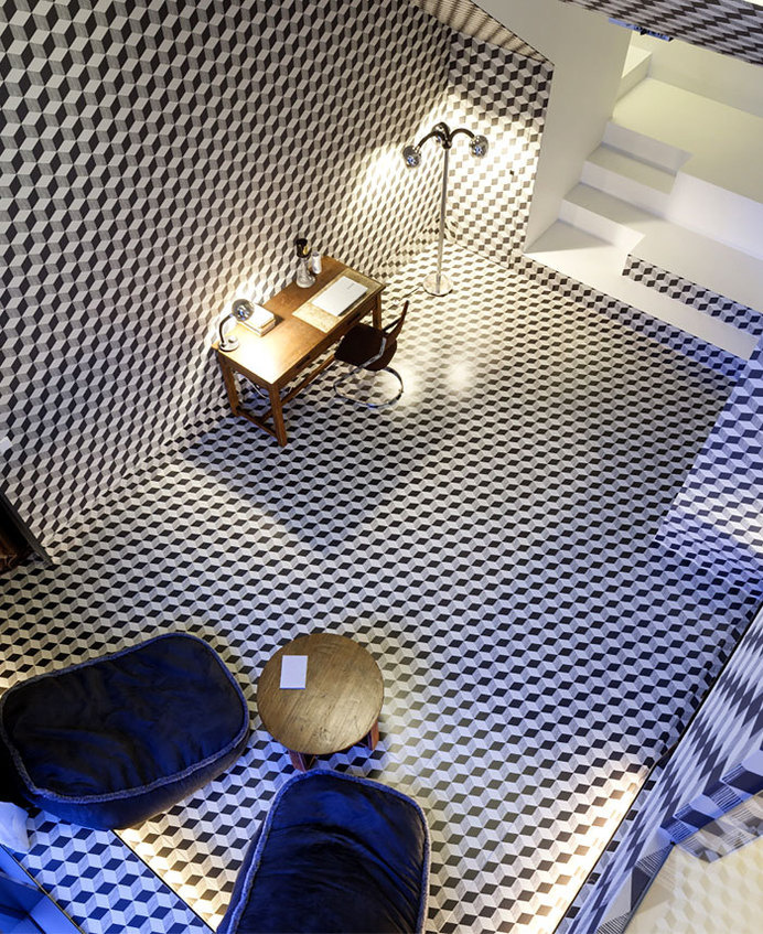 Snow Hotel turn upside down walls floors #hotel #interior #design #decor