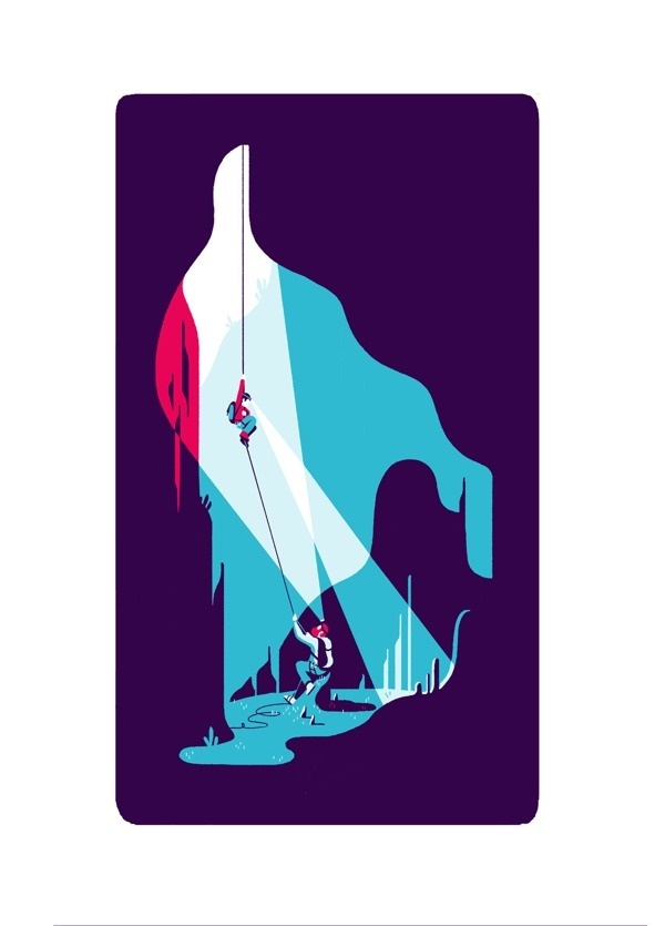MOUNTAIN on Behance #cave #illustration