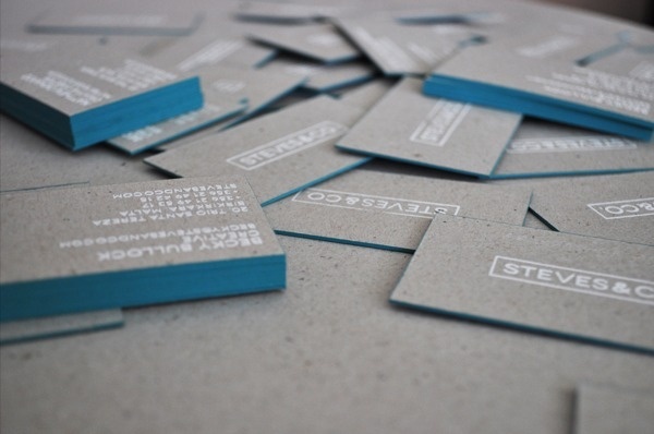 Steves&Co. Business Cards #malta #silkscreen #business #stevesandco #blue #recycled #cards
