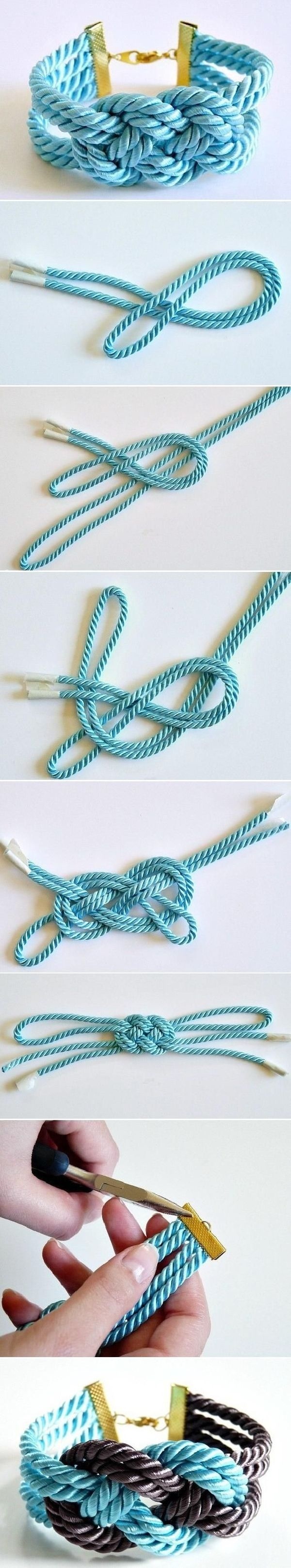 DIY Lovely Thick Bracelet #knots #jewelry #bracelet