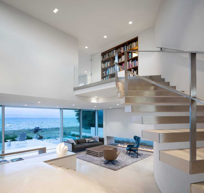 living room, staircase / Frits de Vries Architects