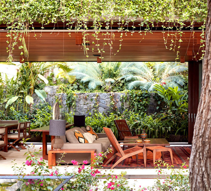 Vacation Villa Completely Open to the Mexican Pacific Bay natural materials house garden exterior #house #dream #home #architecture #outdoor