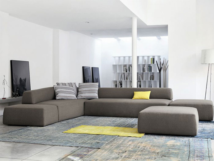 Sectional Upholstered Sofa by Mauro Lipparini
