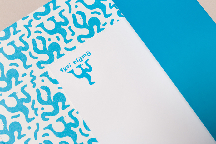 Logo and stationery designed by Tsto for Finnish health and wellbeing project Yksi Elämä. Featured on bpando.org #life #tsto #stationary #one