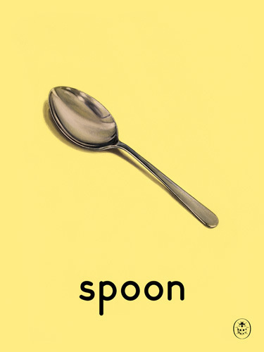 spoon Art Print by Ladybird Books Easyart.com #print #design #retro #artprints #vintage #art #bookcover