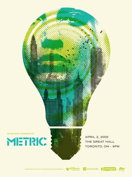 Graphic Design | Poster Art | Metric by Doublenaut #gig #design #graphic #print #screen #metric #poster #band
