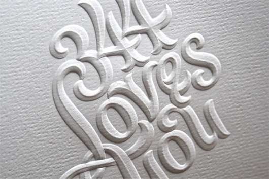 Embossed Letting #emboss #young #lettering #doyald #paper