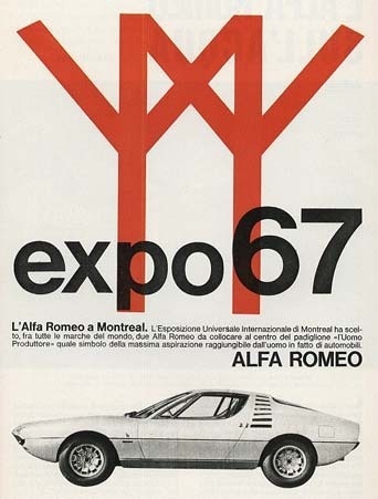 Expo67 ad #expo #romeo #67 #ad #alfa #car