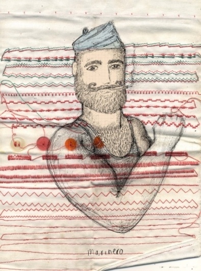 Char Lee #illustartion #sailor #bearded #texture #man #charlee