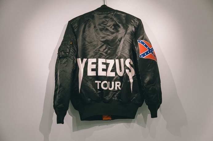 Yeezus Tour Pop-up Shop, Chicago #jacket #yeezus #confederate
