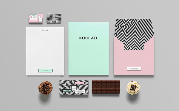 Xoclad Stationery #pastels #pattern #branding #stationery