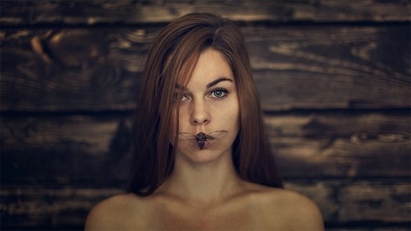Surreal Self Portraits by Amelia Fletcher #girl #self #silence #insect #photography #portrait #fletcher #amelia #wings