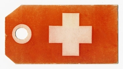 HIGHEST COMMON DENOMINATOR #red #cross #cream #hang #simple #tag