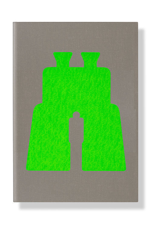 Noma Bar, Binoculars, book, cover, green, illustration, negative space