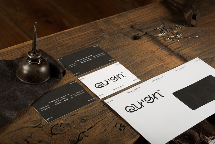 quon branding corporate design identity leather custom type by this is pacifica designblog inspiration www.mindsparklemag.com