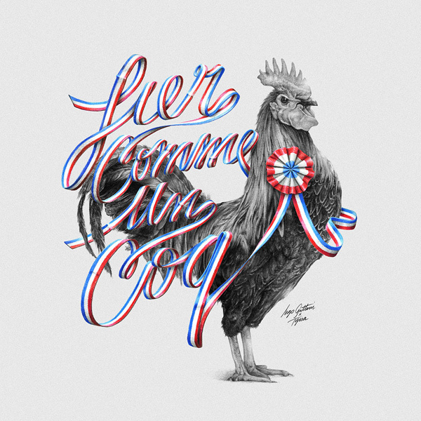 Fier comme un coq by Alexis Taieb #typography