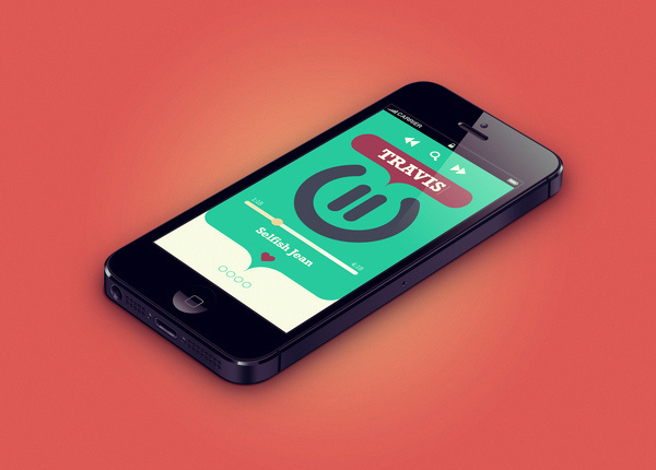 Music App #design #iphone #colors #mobile #minimal #music #minimalist