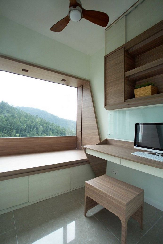 Adjustable Wooden Furniture Maximizes Small Apartment in Hong Kong 11