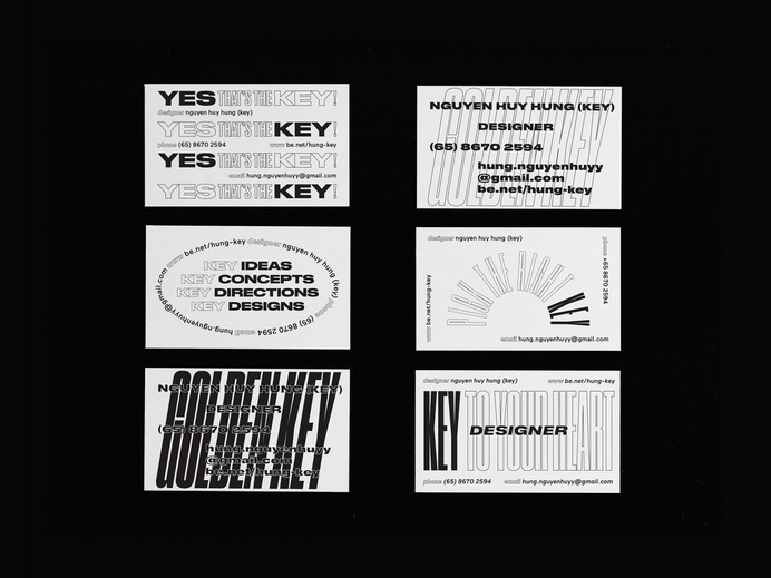 Key, Namecard Design - Mindsparkle Mag Hùng Key is the designer behind these very original business or namecard called Key, which is the last name. #logo #identity #branding #design #color #photography #graphic #design #gallery #blog #project #mindsparkle #mag #beautiful #portfolio #designer