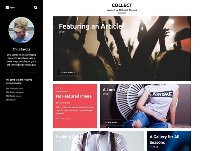Collect : Stylish Blogging Wordpress Theme