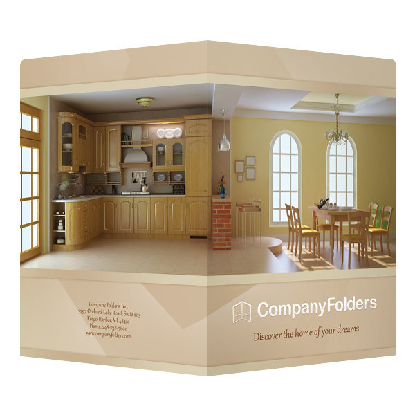 Warm Home Real Estate Folder Template (Front and Back View) #realtor #home #real #template #estate