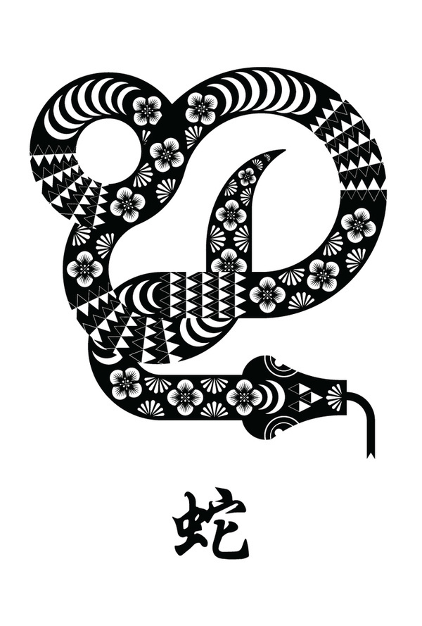 year of the snake 2013 #year #floral #snake #poster #flowers