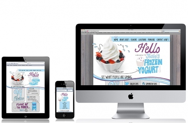 Courtney Goodhart Graphic Designer #josies #cream #yogurt #responsive #illustration #ice #web #typography