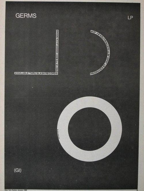 The Germs, G.I. album advertising, 1979