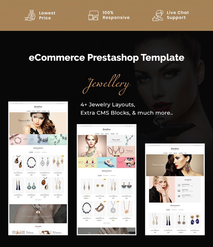 #Jewelry #Imitation Store - #Prestashop #Responsive #Theme | #TemplateTrip #eCommerce #Website #Template