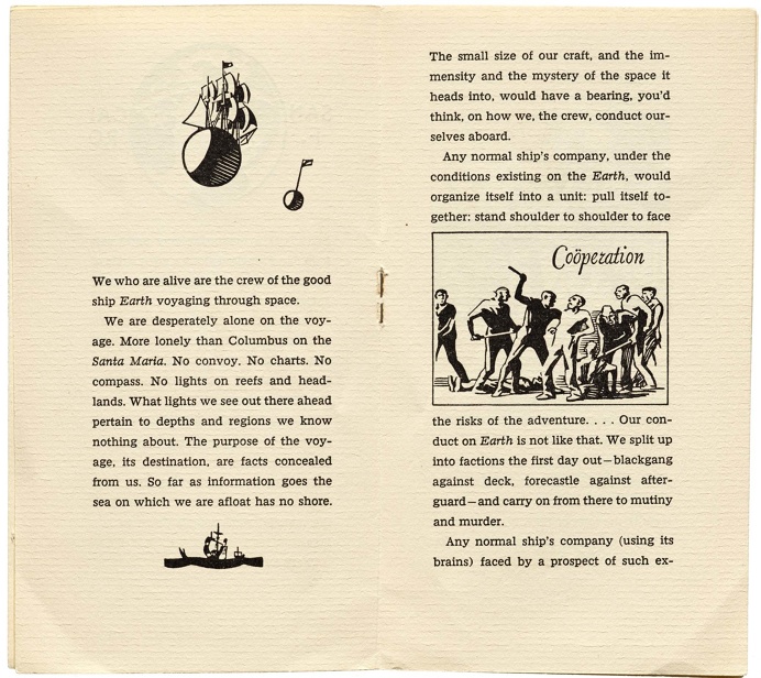 W. A. Dwiggins, Good Ship Earth, Typophiles, NY, 1943 - pages 4–5