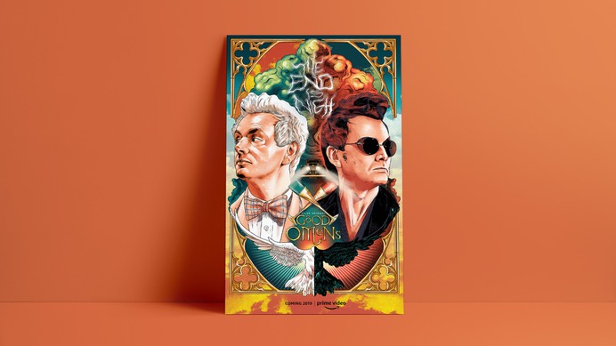 Good Omens : Alternate Movie Poster - The Commas #goodomens #amazonprime #primeoriginal #alternativeposter #poster #posterdesign #thecommas