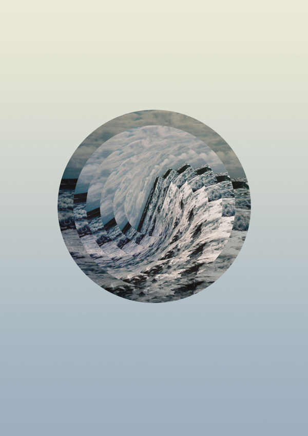 Astral Sea #ocean #circle #sky #sarita #sydney #design #graphic #round #wave #earth #beautiful #saritawalsh #sea #minimal #gradient #blue #walsh #pastel