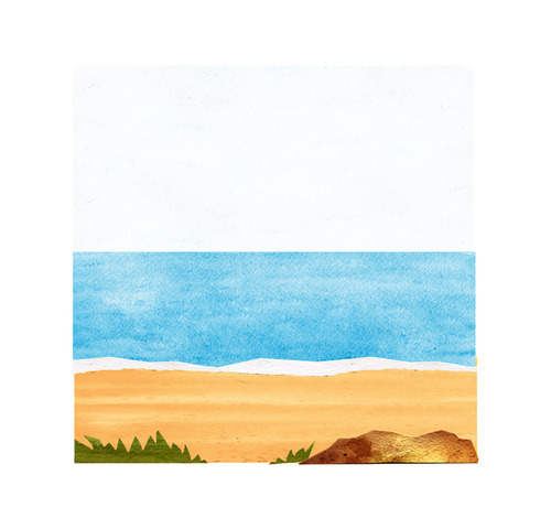 Beach #illustration #sea #sand #applique #beach