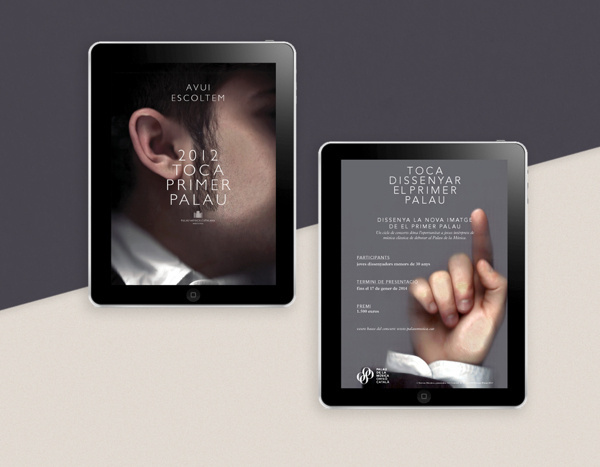 Toca Primer Palau #mzar #hands #steven #campaign #touch #classical #ipas #app #poster #finger #music #musician #barcelona #scan #can #scanning