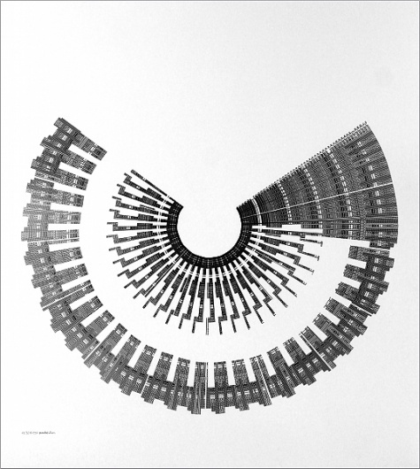 Galerie [DAM]Berlin - - Mark Wilson/Mark Wilson, 4K92, 1992, ink on paper, 91 x 91 cm #mark #abstract #generative #plotter #wilson #art #drawing