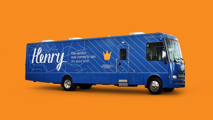 Henry - Mindsparkle Mag Hinterland designed the Croporate Design for Henry. Henry reimagines the dental experience by rolling up to corporate offices with a state-of-the-art mobile practice. #logo #packaging #identity #branding #design #color #photography #graphic #design #gallery #blog #project #mindsparkle #mag #beautiful #portfolio #designer