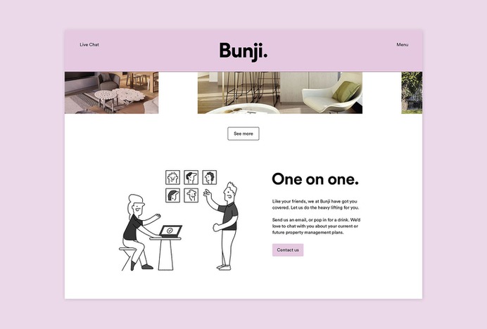 Bunji Identity - Mindsparkle Mag Emily Clarke designed the Identity for Bunji, a brand that is redefining property management once and for all. #logo #packaging #identity #branding #design #color #photography #graphic #design #gallery #blog #project #mindsparkle #mag #beautiful #portfolio #designer