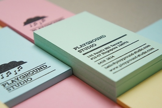 Playground Studio Business Card and Letterhead - FPO: For Print Only #stamp #branding