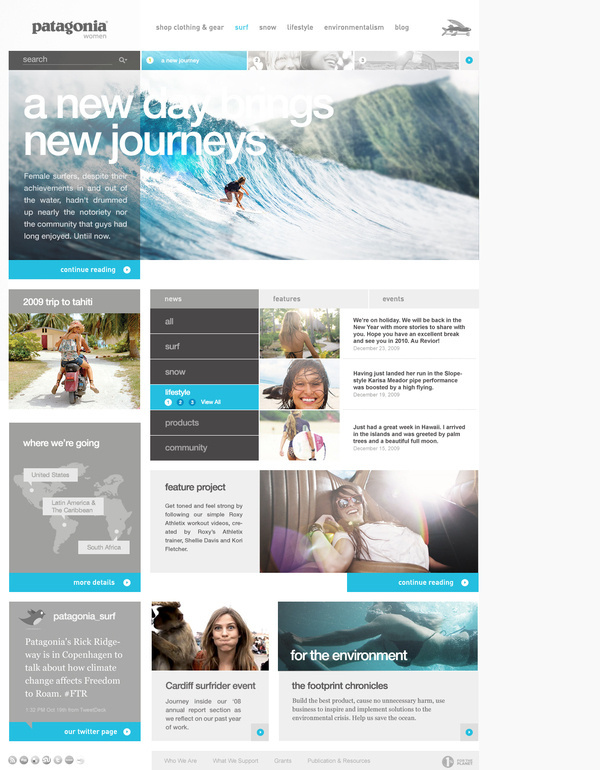 Patagonia Women's on the Behance Network #patagonia #web