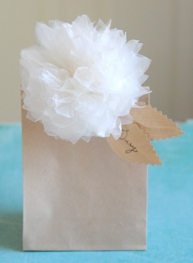 Nice Package - Unique Selection of Gift Packaging Essentials - Nice Package - DIY Waxed Paper Pom PomÂ Flowers #packaging #decore #paper #flower
