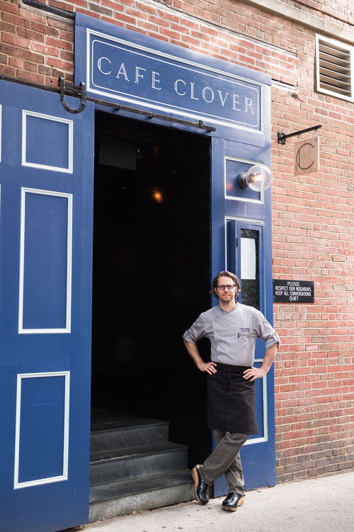storefront design for cafe clover in nyc / design by sandy ley for love and war nyc
