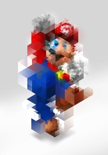 Super Mario | felasquez #design #pixel #illustration #poster #cube