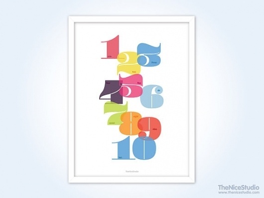 Children's Room Print Count To Ten by thenicestudio on Etsy #print #nice #pompadour #the #studio #poster #numbers #typography