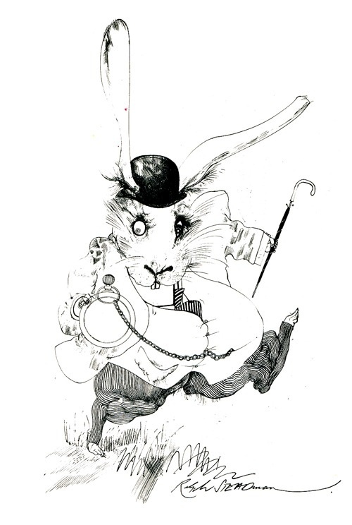 The White Rabbit by Ralph Steadman #illustration #rabbit #alice in wonderland #ralph steadman