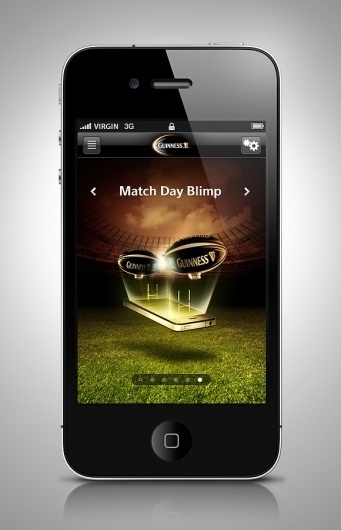 Guinness Rugby 2011 iPhone App on the Behance Network #guinness #photo #design #icons #iphone #illustration #app #manipulation