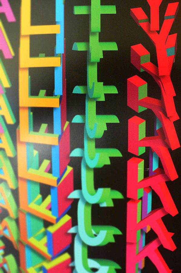 AIGA poster Varsity Crime Wave #illusion #design #color #poster #3d