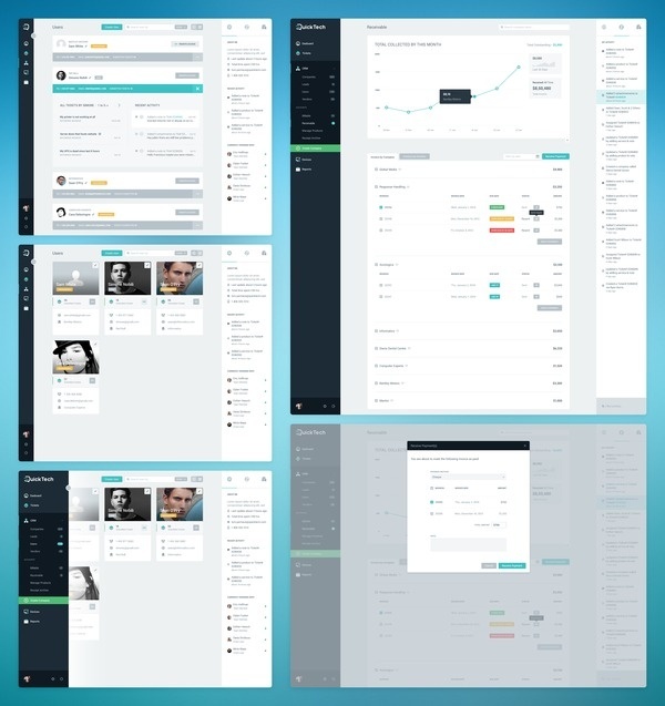 Users and receivable payments pixels #program #dashboard #app #ui
