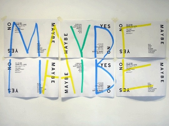 Yes No Maybe #leftdownrightup #series #poster